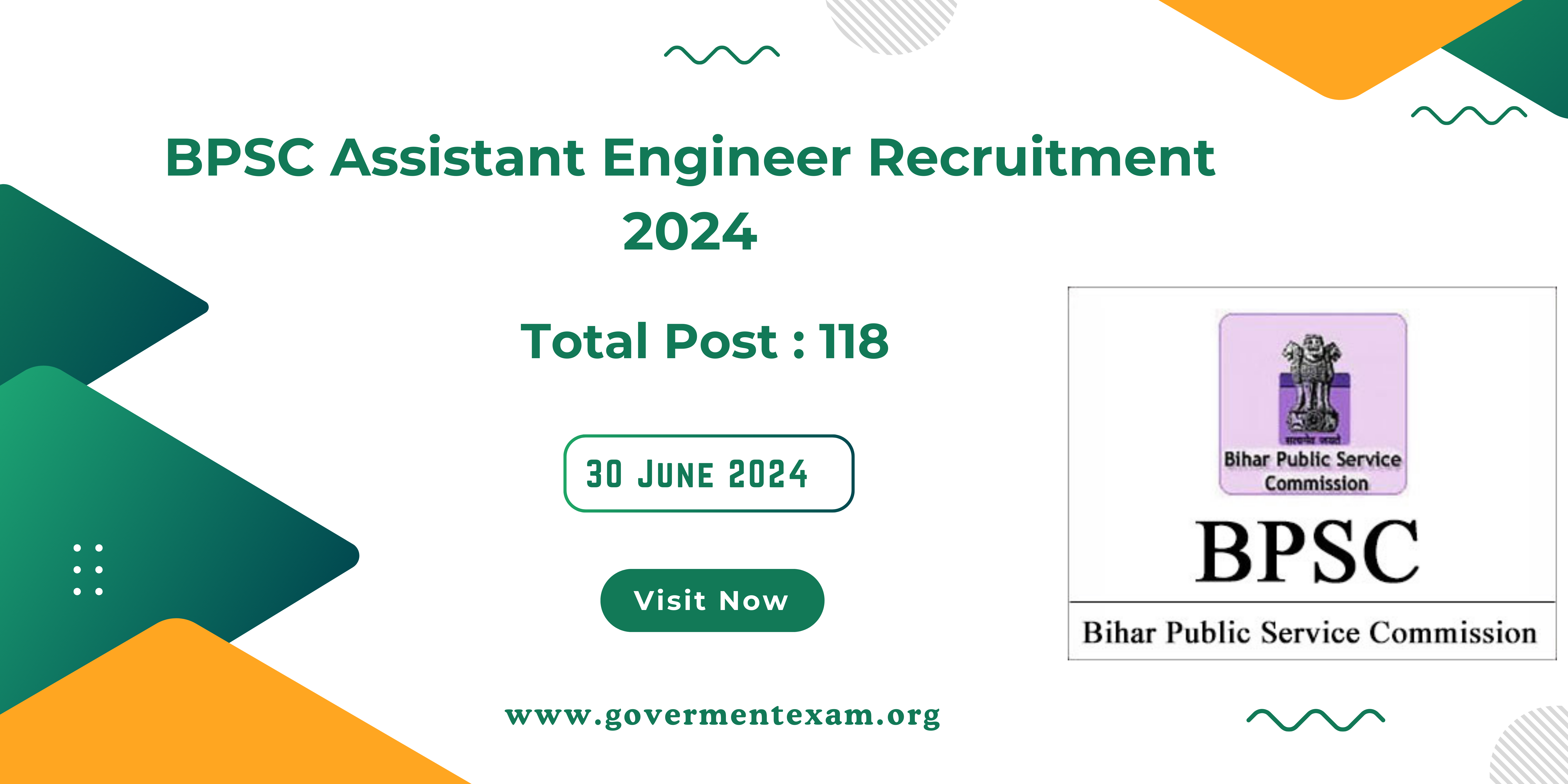 BPSC Assistant Engineer Recruitment 2024: Apply Online for 118 Post